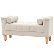 Toranena banc rembourré vintage chenille beige