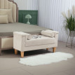 Toranena banc rembourré vintage chenille beige