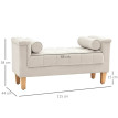 Toranena banc rembourré vintage chenille beige