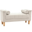 Toranena banc rembourré vintage chenille beige