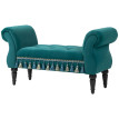 Banc rembourré Amay vintage velours vert