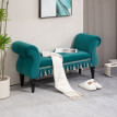 Banc rembourré Amay vintage velours vert