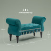 Banc rembourré Amay vintage velours vert