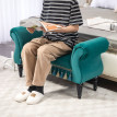 Banc rembourré Amay vintage velours vert
