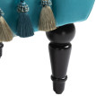 Banc banquette Corioea capitonné velours bleu