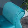 Banc banquette Corioea capitonné velours bleu