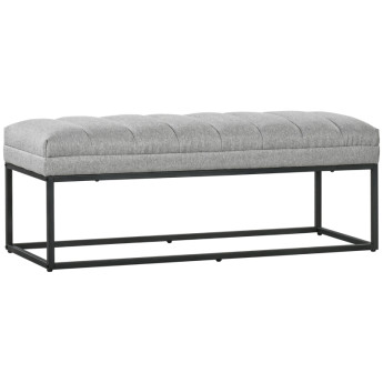 Banc design Zelia bout de lit banc d’entrée gris clair