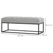 Banc design Zelia bout de lit banc d’entrée gris clair