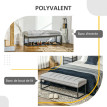 Banc design Zelia bout de lit banc d’entrée gris clair