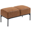 Rivison Banc de lit moderne en cuir synthétique marron