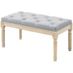 Produit Felanin banc bout de lit rembourré vintage lin synthétique gris clair