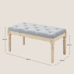 Produit Felanin banc bout de lit rembourré vintage lin synthétique gris clair