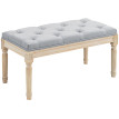 Produit Felanin banc bout de lit rembourré vintage lin synthétique gris clair