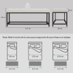 Banc de bout de lit Kalal velours capitonné métal crème