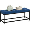 Montorara banc pied de lit capitonné velours bleu foncé