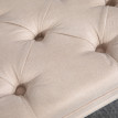 Banc Verinson vintage capitonné pieds tournés shabby chic beige