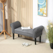Banc Valolian banc de lit rembourré robuste gris foncé