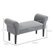 Banc Valolian banc de lit rembourré robuste gris foncé