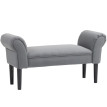 Banc Valolian banc de lit rembourré robuste gris foncé
