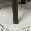 Tabouret de bout de lit Floria velours pieds acier blanc crème