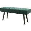 Banc rembourré Elraes banc lit velours vert