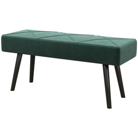 Banc rembourré Elraes banc lit velours vert