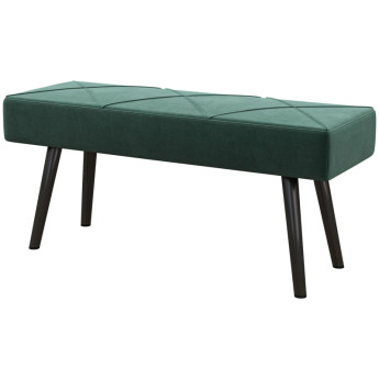 Banc rembourré Elraes banc lit velours vert