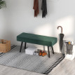 Banc rembourré Elraes banc lit velours vert