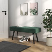 Banc rembourré Elraes banc lit velours vert