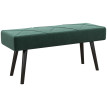 Banc rembourré Elraes banc lit velours vert