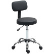 Tabouret Saliel pivotant réglable avec dossier noir
