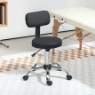 Tabouret Saliel pivotant réglable avec dossier noir