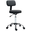 Tabouret Saliel pivotant réglable avec dossier noir