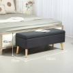 Camara Banc de rangement banquette lit gris foncé