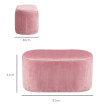 Jarier Banc de rangement ottomane velours côtelé rose