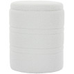 Pouf de rangement Emvik sherpa réversible salon chambre blanc