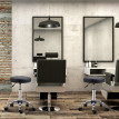 Helvier Tabourets roulants réglables pivotants simili cuir noir