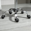 Helvier Tabourets roulants réglables pivotants simili cuir noir