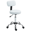 Tabouret Rales pivotant réglable à roulettes blanc