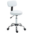 Tabouret Rales pivotant réglable à roulettes blanc