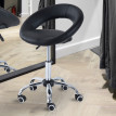 Tabouret de massage Melria à roulettes pivotant réglable noir