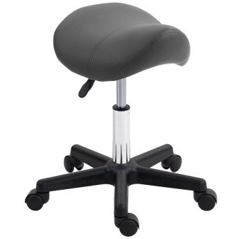 Terine tabouret roulant selle réglable gris
