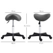 Terine tabouret roulant selle réglable gris