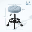 Tabouret Caliaes pivotant à roulettes réglable bleu