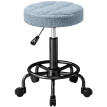 Tabouret Caliaes pivotant à roulettes réglable bleu