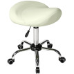 Tabouret selle Lumiel réglable roulant ergonomique crème