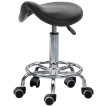 Tabouret Mareay réglable à roulettes ergonomique noir