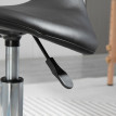 Tabouret Mareay réglable à roulettes ergonomique noir