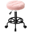 Tabouret Rivac réglable pivotant roulant salon rose
