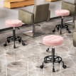 Tabouret Rivac réglable pivotant roulant salon rose
